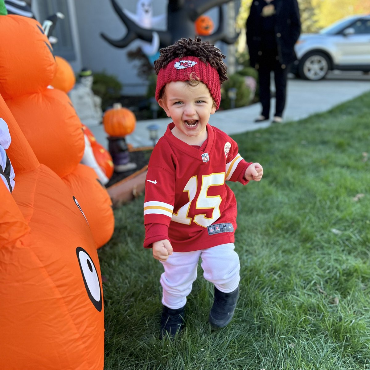 Happy Halloween 2023! Our adorable Chiefs cheerleader & our little Mahomie!#ChiefsKingdom @PatrickMahomes