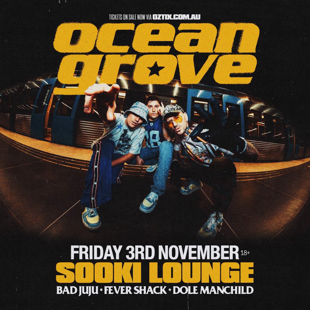 ⚠️ SUPER LOW TICKET WARNING ⚠️ Under 50 left to our show this Friday with <a href="/badjujuaus/">Bad Juju</a>, FEVER SHACK &amp; Dolemanchild.

See you soon, Belgrave 😉 bit.ly/OGSooki