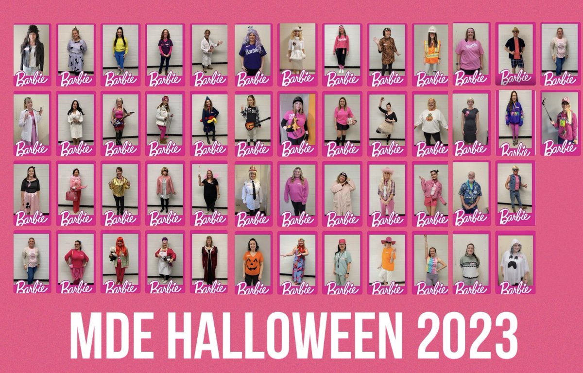 Come on Barbies, let’s go party! 🥳✨🎃👻✨💖 @MDEschool @NLESDCA