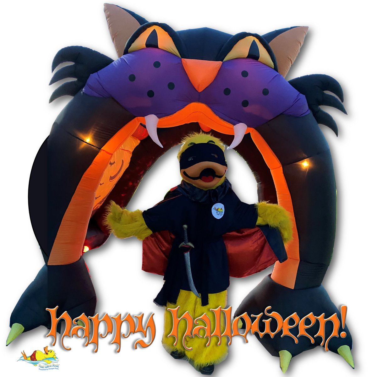 Happy Halloween!
#HappyHalloween #zorroduckie #floatlikeaduck #paragonpoolslasvegas #watersafety #poolsafety