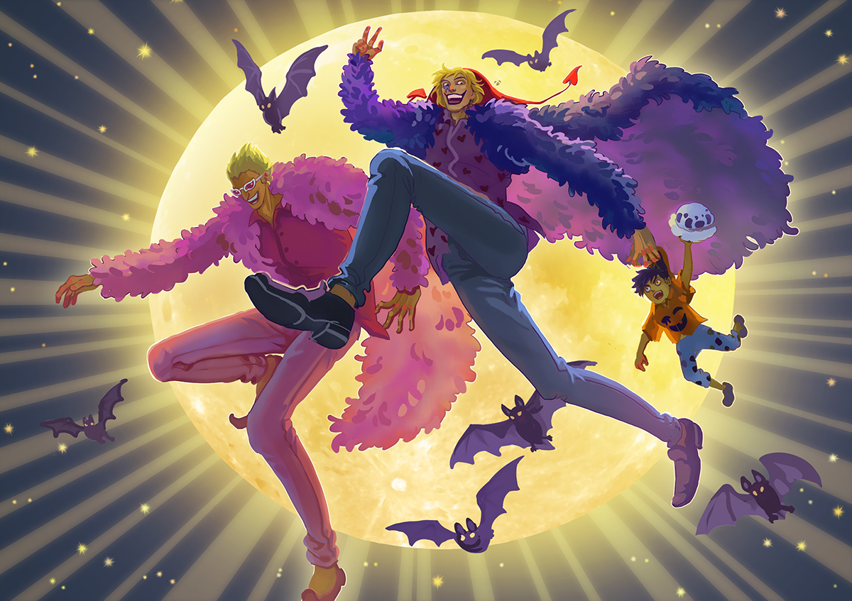 ReLiliya's tweet photo. "Hurry, Doffy, we must get to the party on time! Law is already having fun!✨"
“He’s the one screaming in horror, idiot!”
#HappyHalloween https://t.co/2ExzOZnp1y