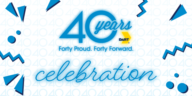 dartmedia's tweet photo. DART's 40th Anniversary celebrations continue and this weekend we will have a DART booth at city events in Carrollton and Richardson that you don't want to miss!
Read more: https://t.co/NJKm9lmW5I
#DART40th https://t.co/DrDzop13U9