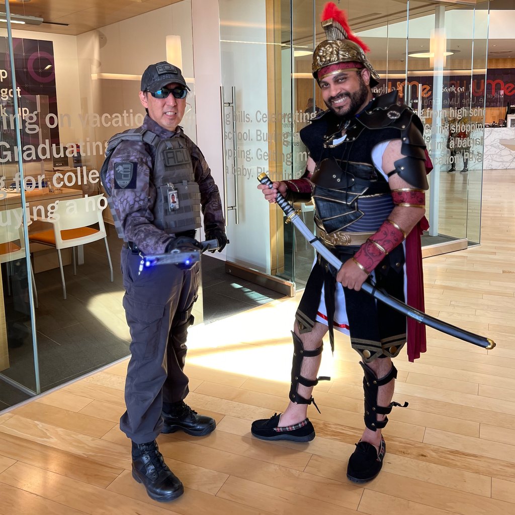 UMeCreditUnion's tweet photo. 🎃 Happy Halloween, UMe-verse! 👻

A big shoutout to Edwin, the reigning champ of our spook-tacular Halloween costume contest! 👑👻👏

Swipe left to check out all the bewitching costumes that our awesome staff rocked today! 🧙‍♀️🕺🧟‍♀️💃 https://t.co/cygnNlqWLb