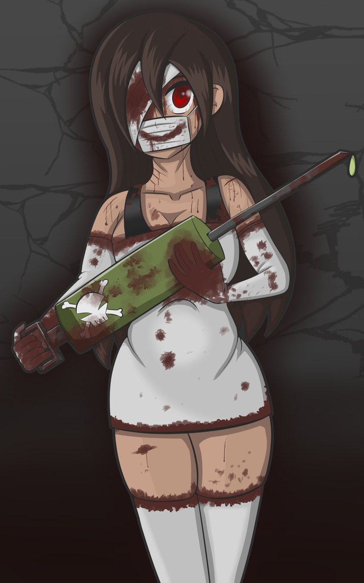 3rd dose wasn't enough? 
Nurse Rosalee will have to up the 4th dosage then...

Happy Halloween!
#Halloweenart #ArtistonTwitter #originalcharacter  #Blood