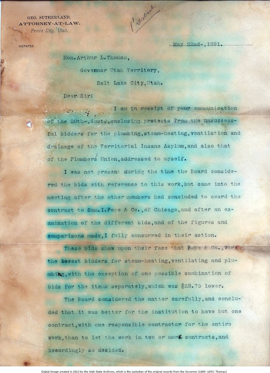 UtahArchives's tweet photo. How terrifying! 😱 For #Halloween we're sharing #ConservationNightmare records. Sadly, not all records are preserved correctly which results in documents that are very tough to read! 😳 This is a good reminder to always practice proper records management! 👻 https://t.co/NKTdGp7Of8