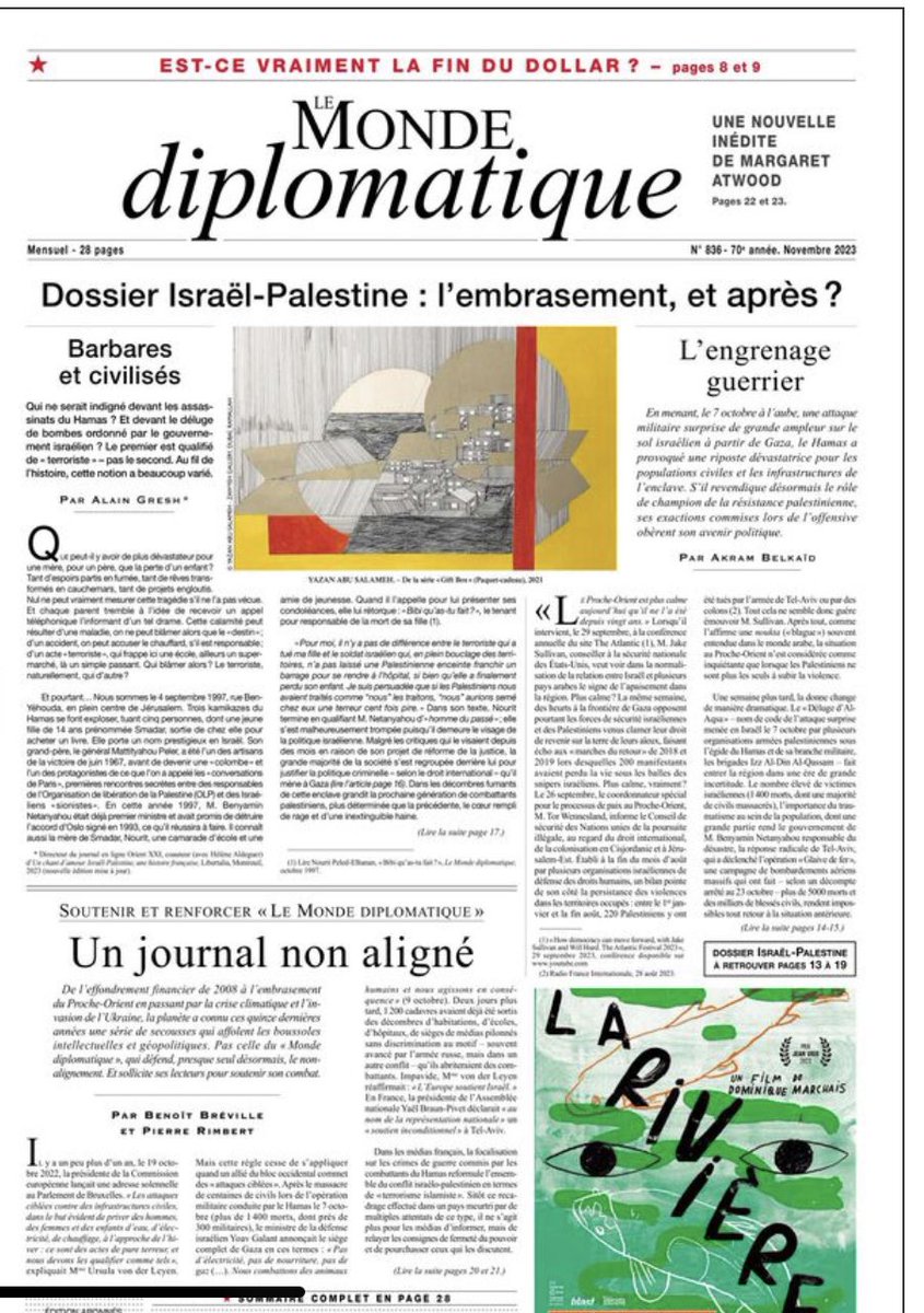 hasniabidi's tweet image. John Kirby, porte-parole du Conseil de sécurité nationale des #États_Unis : « Il existe un intérêt #saoudien à reprendre les négociations de normalisation avec #Israël,  mais tout le monde se concentre désormais sur #Gaza. Une thèse plausible évoquée dans notre papier @mdiplo