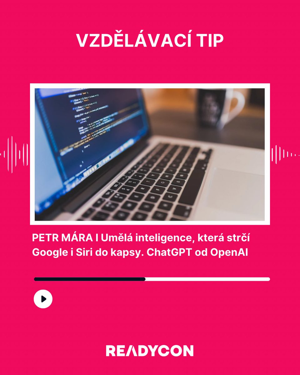 READYCON_cz's tweet photo. Dozvíte se spoustu užitečných informací o ChatGPT a AI a naučíte se využívat jejich sílu. 
Celé video zde: https://t.co/udXivm8T9w 

PS: Tento popis vznikl také díky ChatGPT :) https://t.co/RQ2j0kfPbU