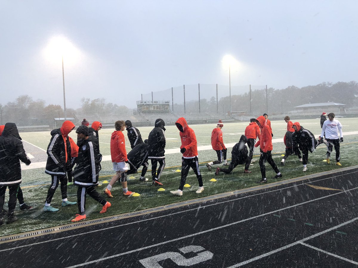 Soccer: Boys are getting ready for their matchup vs Crystal Lake South. #snowimpact