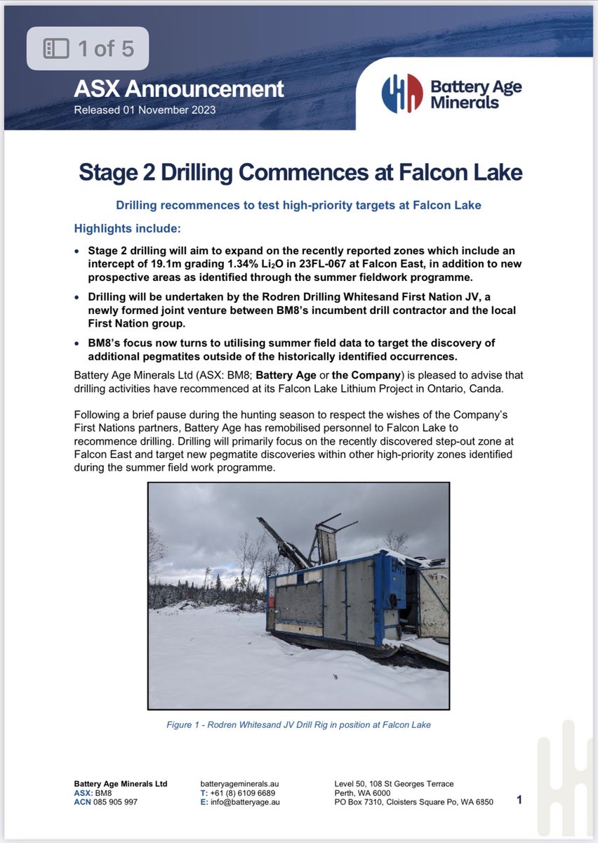 Great to have the team back at #FalconLake and the rig ready to turn #Lithium 

wcsecure.weblink.com.au/clients/batter…