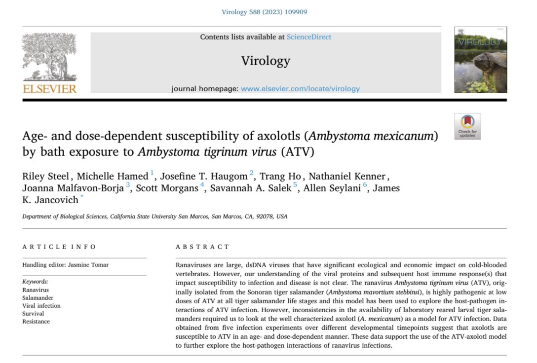 my undergraduate research in viruses finally got published in Virology! 
too bad it was after I submitted ERAS apps 🫣 
#EMbound