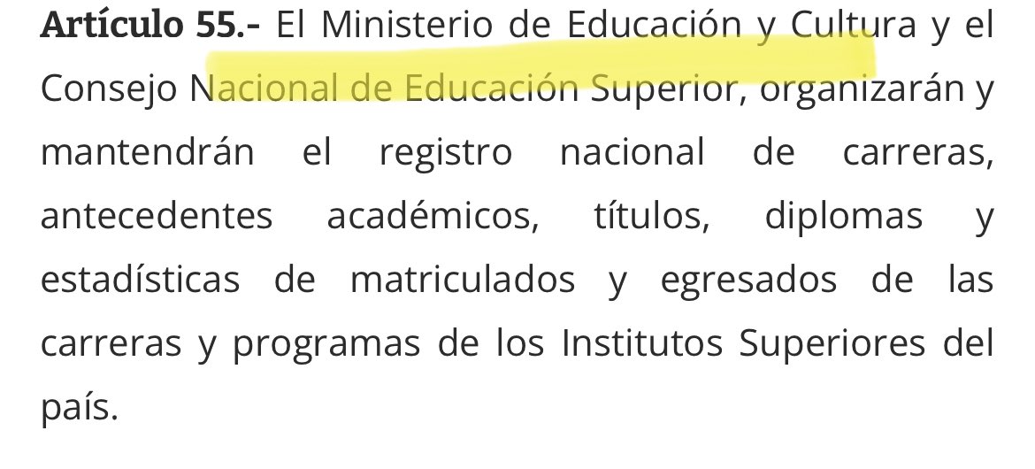 EverVillalba_Py's tweet photo. Por más que el Ministerio de Educación quiera eludir responsabilidad en la sospecha de títulos falsos, no puede hacerlo por las siguientes razones:
1. El Ministerio es el responsable de todo el sistema educativo nacional.
2. El Ministro de Educación, o su representante, es miembro nato del CONES y, por lo tanto, tiene responsabilidad en todas las decisiones del Consejo.
3. El MEC forma parte del Consejo Directivo de la ANEAES, por lo tanto, tiene responsabilidad en la acreditación o no de cada carrera.
4. Según los artículos 55 y 73 de la ley 4995, el MEC tiene toda la responsabilidad sobre los antecedentes académicos de los estudiantes.
5. El MEC, como miembro nato del CONES, nunca exigió el cumplimiento del artículo 84 de la 4995 referente a la transparencia académica.

No más improvisación por el  desconocimiento de las normativas vigentes. Las universidades no bancos, por lo tanto no necesitan de una superintendencia.