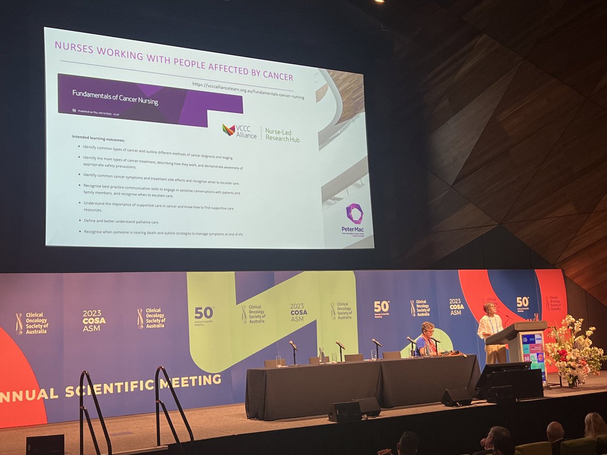 A call to arms from <a href="/meikrishnasamy/">meik</a> highlighting importance of nurse-led interventions in breast and gynae cancer in the opening #plenary at #cosa23. Equity in advocacy, co-designing solutions and investment in nurse-led research the way forward ✅