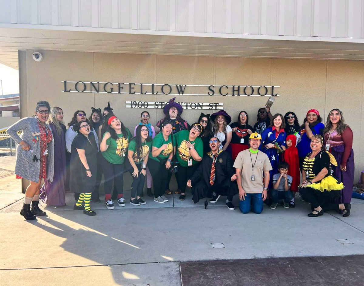 DamianVlsqz13's tweet photo. Happy Halloween from #TeamBCSDs Longfellow Staff!👻 

#WeAreLongfellow #CharacterDressUpDay https://t.co/LUsXxUB45T