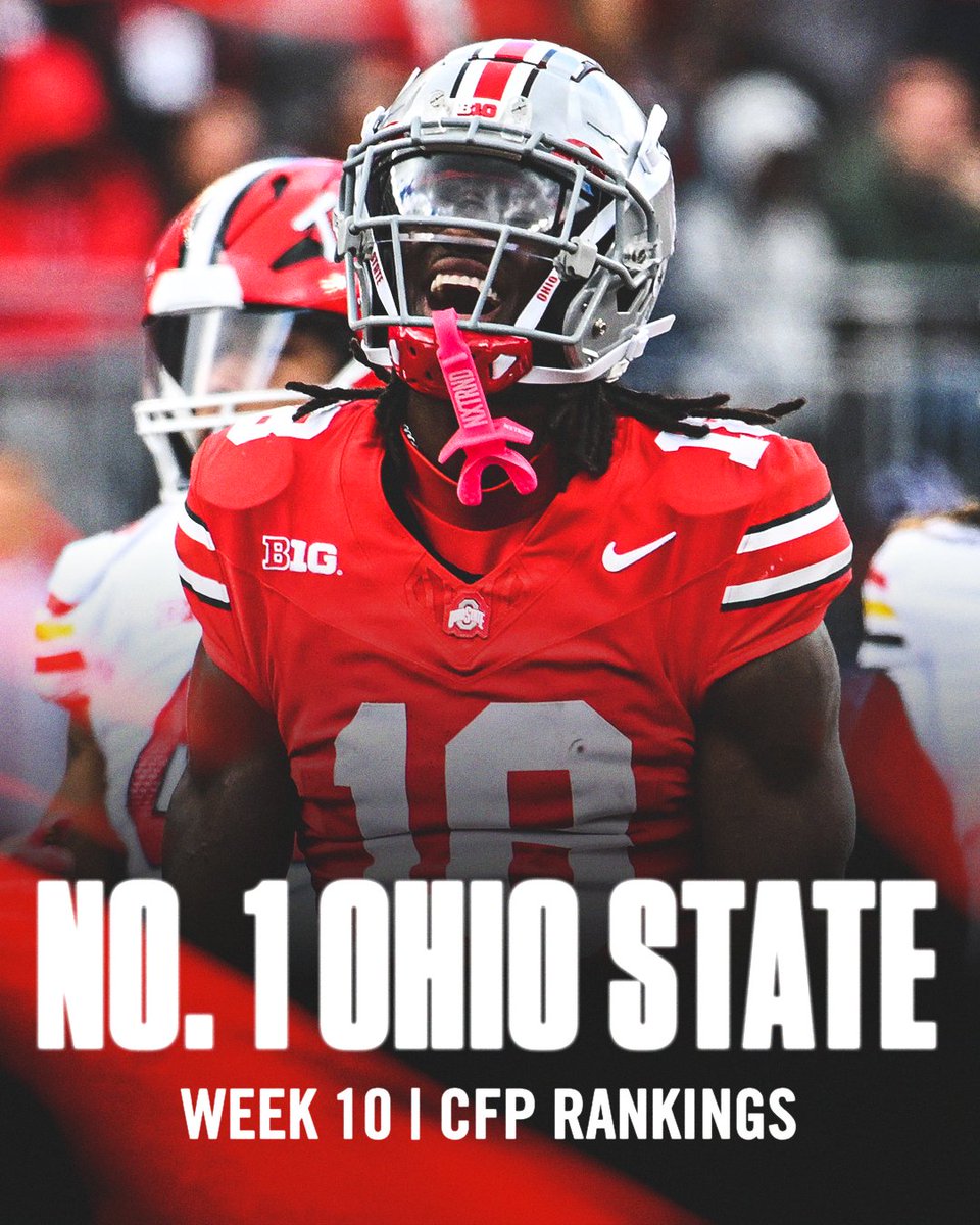 SportsCenter's tweet image. .@OhioStateFB is No. 1️⃣ in the first @CFBPlayoff rankings of 2023 📈