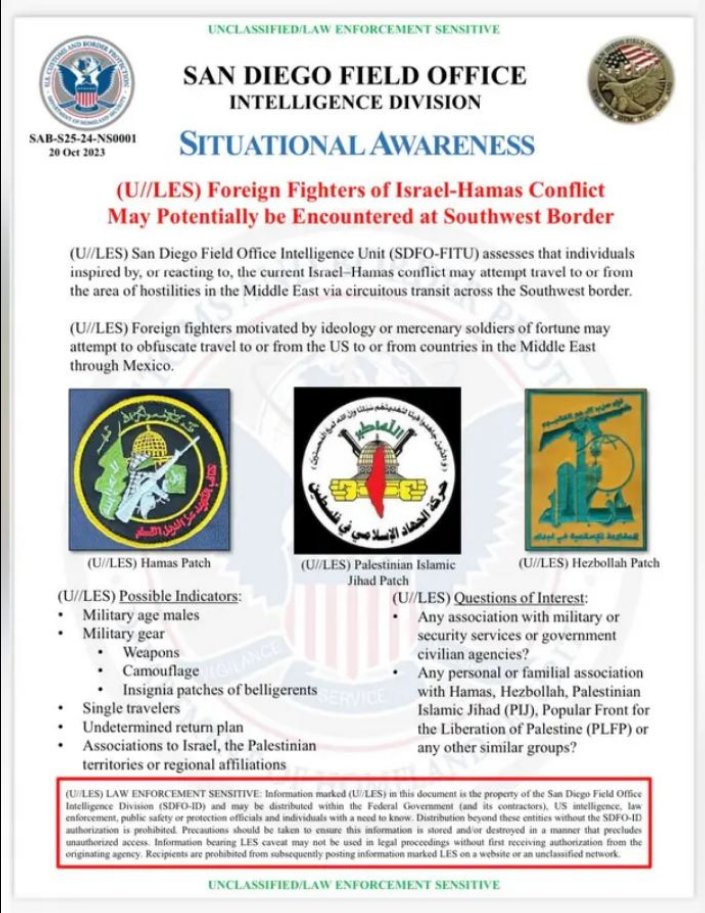 @KateKisset <a href="/CollinRugg/">Collin Rugg</a> <a href="/RNCResearch/">RNC Research</a> Hamas, Hezbollah, Islamic Jihad in Mexico
#terrorists
It's too bad we have an open border.
8+ million illegals have entered the U.S. under Joe Biden and Ali Mayorkas, not counting 1.5 million 'gotaways'
We have absolutely no idea who they are or where they are from.
#SanDiego #CA