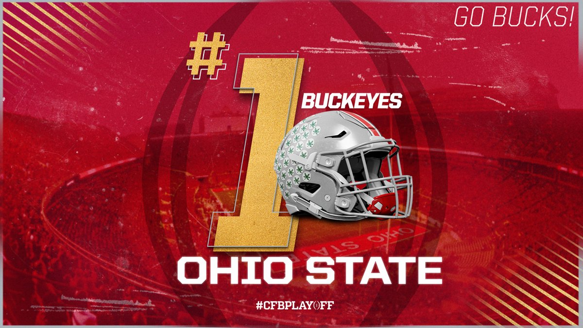 College Football Playoff (@cfbplayoff) on Twitter photo <a href="/UW_Football/">Washington Football</a> <a href="/FSUFootball/">FSU Football</a> <a href="/theACC/">The ACC</a> <a href="/FloridaState/">Florida State University</a> <a href="/Seminoles/">FSU Seminoles</a> <a href="/ACCFootball/">ACC Football</a> <a href="/HCHSA/">Harris County - Houston Sports Authority</a> <a href="/rosebowlgame/">Rose Bowl Game</a> <a href="/SugarBowlNola/">Allstate Sugar Bowl</a> <a href="/UMichFootball/">Michigan Football</a> <a href="/UMich/">University of Michigan</a> <a href="/UMichAthletics/">Michigan Athletics 〽️</a> <a href="/bigten/">Big Ten Conference</a> <a href="/B1Gfootball/">Big Ten Football</a> <a href="/GeorgiaFootball/">Georgia Football</a> <a href="/SEC/">Southeastern Conference</a> <a href="/UGAAthletics/">Georgia Bulldogs</a> <a href="/universityofga/">UGA</a> October 3️⃣1️⃣ #CFBPlayoff Selection Committee Rankings 🏈🏆
1️⃣. Ohio State // <a href="/OhioStateFB/">Ohio State Football</a> // #GoBucks <a href="/UW_Football/">Washington Football</a> <a href="/FSUFootball/">FSU Football</a> <a href="/theACC/">The ACC</a> <a href="/FloridaState/">Florida State University</a> <a href="/Seminoles/">FSU Seminoles</a> <a href="/ACCFootball/">ACC Football</a> <a href="/HCHSA/">Harris County - Houston Sports Authority</a> <a href="/rosebowlgame/">Rose Bowl Game</a> <a href="/SugarBowlNola/">Allstate Sugar Bowl</a> <a href="/UMichFootball/">Michigan Football</a> <a href="/UMich/">University of Michigan</a> <a href="/UMichAthletics/">Michigan Athletics 〽️</a> <a href="/bigten/">Big Ten Conference</a> <a href="/B1Gfootball/">Big Ten Football</a> <a href="/GeorgiaFootball/">Georgia Football</a> <a href="/SEC/">Southeastern Conference</a> <a href="/UGAAthletics/">Georgia Bulldogs</a> <a href="/universityofga/">UGA</a> October 3️⃣1️⃣ #CFBPlayoff Selection Committee Rankings 🏈🏆
1️⃣. Ohio State // <a href="/OhioStateFB/">Ohio State Football</a> // #GoBucks