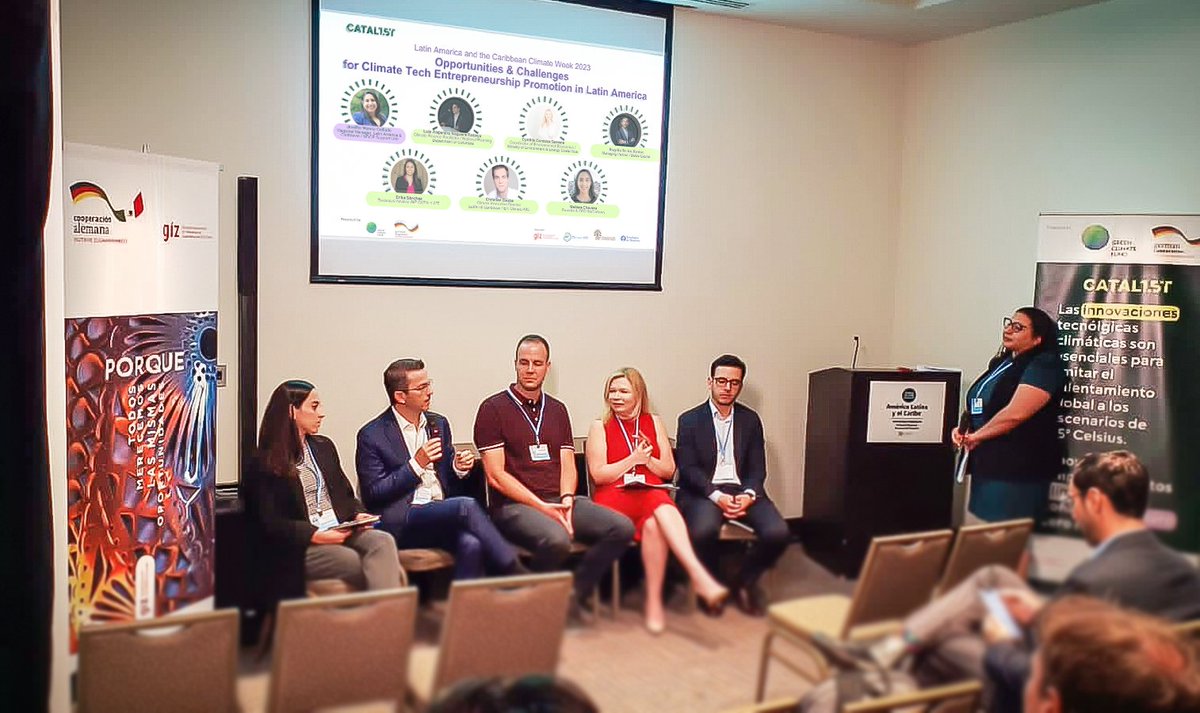 🌍 Honored to be part of the GIZ CATAL1.5°T panel at Panama UNCCC Latin America Climate Week 2023! 🌱

Our Managing Partner, <a href="/miRoger_/">Rogelio De los Santos</a>, shared insights on Climate Tech Entrepreneurship in Latin America alongside industry leaders. 🌱 #ClimateWeekLAC #SemanadelClimaALC 🌎🌟