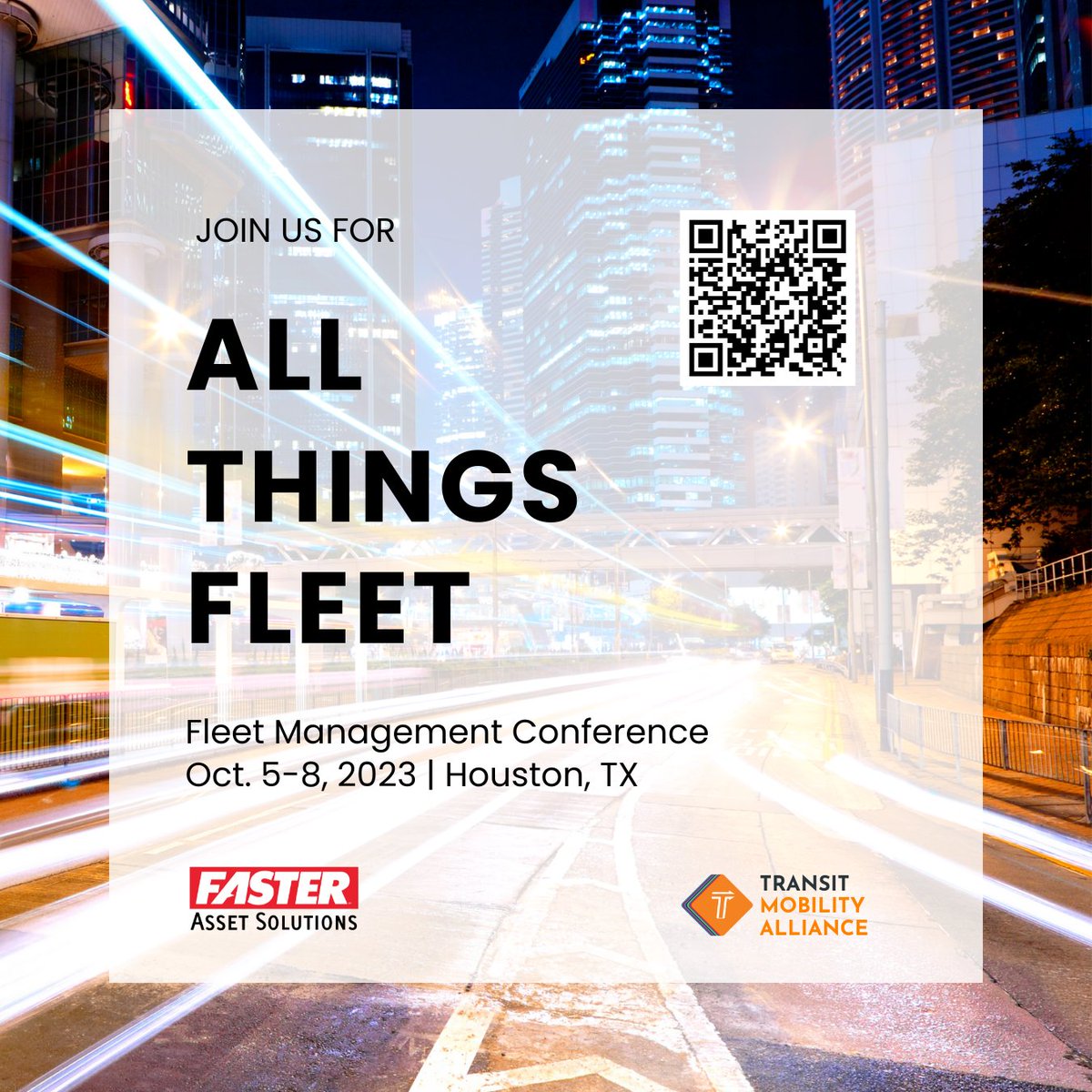 There is still time to register for the FASTER User Conference in Houson, TX! Join us for an inclusive environment full of intense training, networking, and best practices from industry experts.
conference.fasterasset.com
#TMAUC
#allthingsfleet