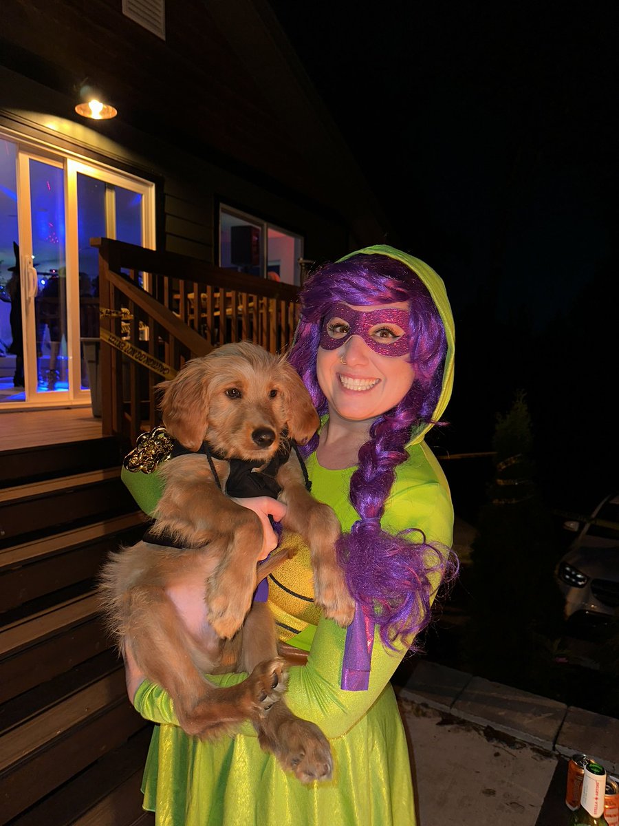 I dressed up over the weekend and will not be putting it back on today Happy Halloween with bonus puppy Charlie
