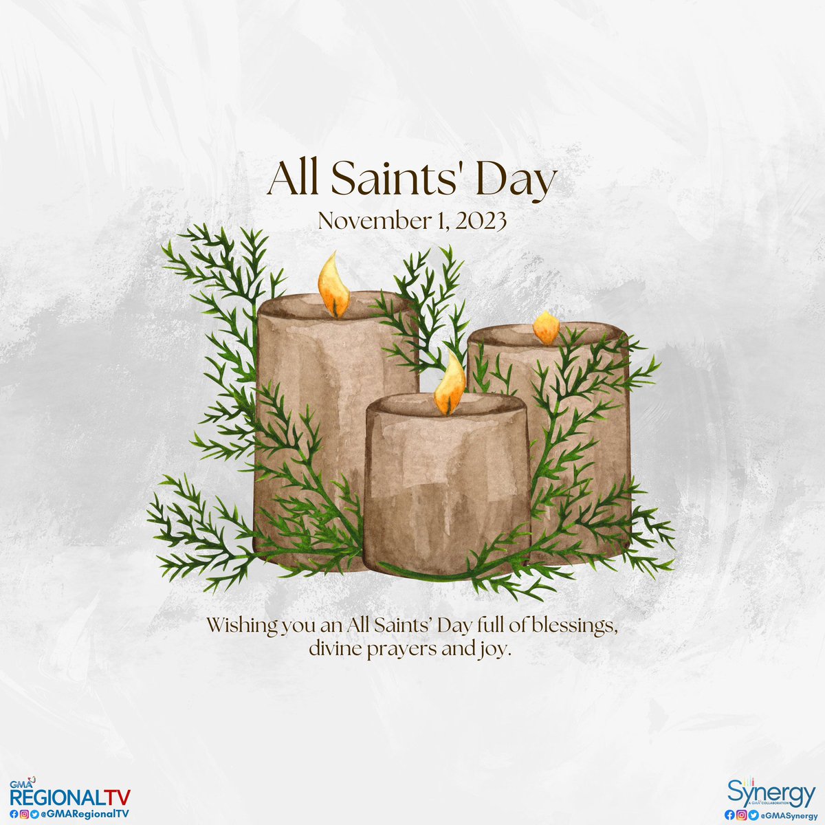 Wishing you an All Saint's Day full of blessings, divine prayers and joy. ✨🙏🏻 #GMARegionalTV #GMASynergy