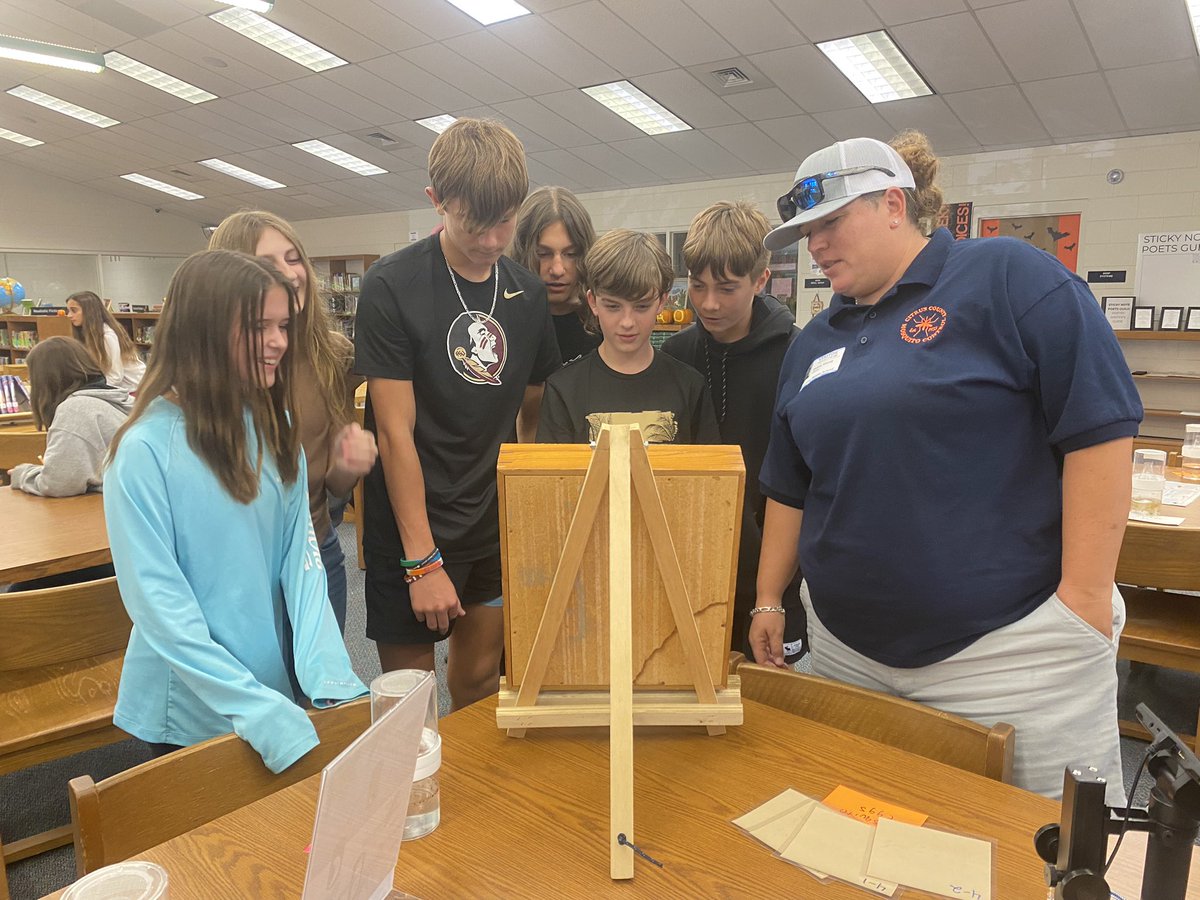 imschargersread's tweet photo. Another Revenge of the Bloodsuckers day of discovery and Halloween creepies - STEM style! Much gratitude to Citrus County Mosquito Control for the knowledge shared. We learned so much - from mosquito habitat and life-cycle to careers in the field and lab! https://t.co/yyKFXs7Ks6