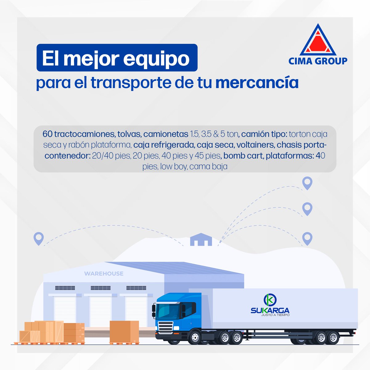 CimaGroupMX's tweet photo. Con nuestro equipo, nos aseguramos que tu mercancía este segura de inicio a fin. 🚚Nuestra UDN de Sukarga esta totalmente equipada enfocándonos en la calidad y la seguridad para brindarte la mejor experiencia de logística. Visita nuestra páginaweb:🔗https://t.co/bw8iyBLoYd https://t.co/Izqp3AFDcp