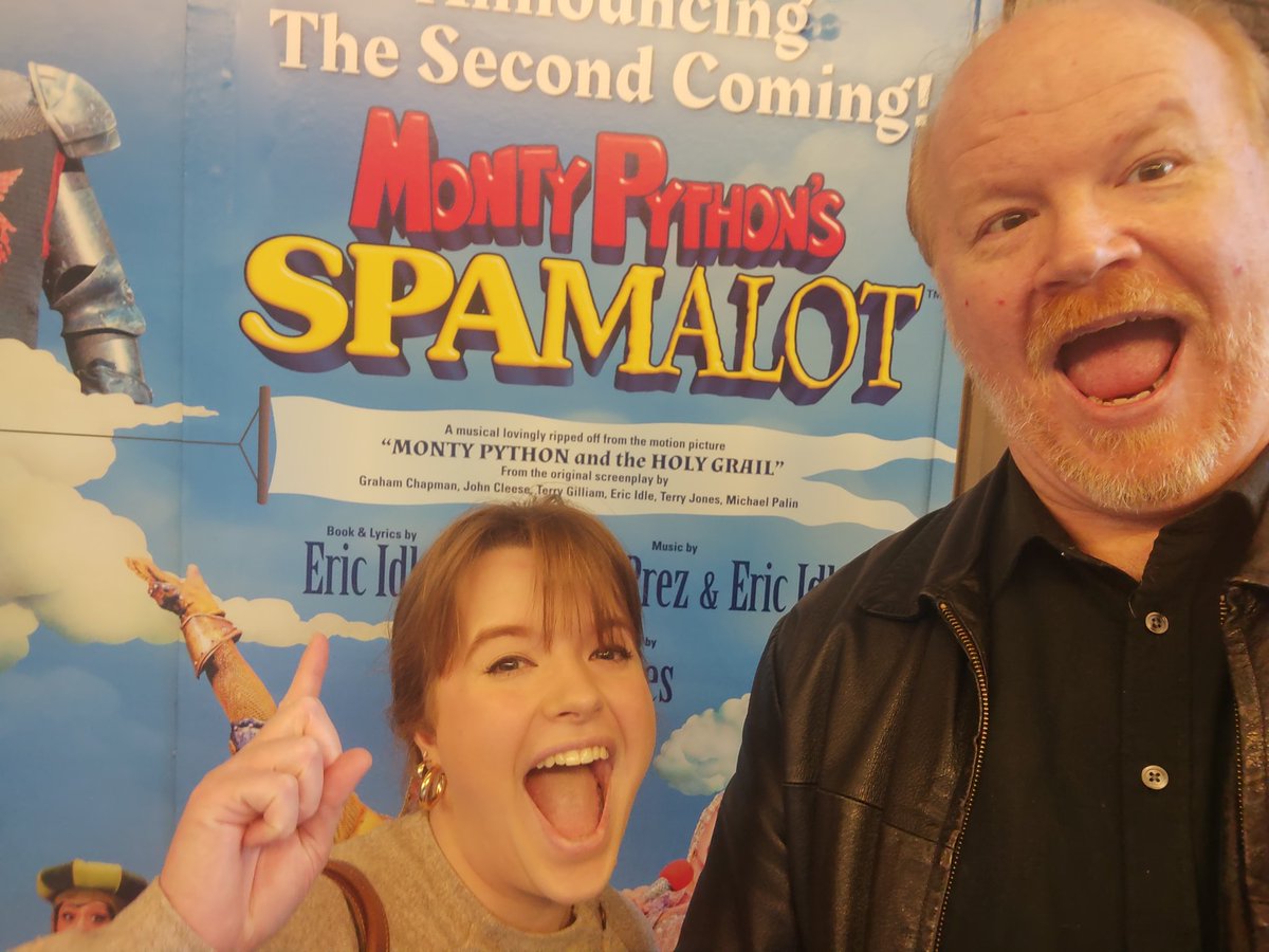 MrMottman's tweet image. When your place of employment has a shutdown day you take that opportunity to attend the 1st night of previews for the Spamalot Broadway revival. #Spamalot @EricIdle
