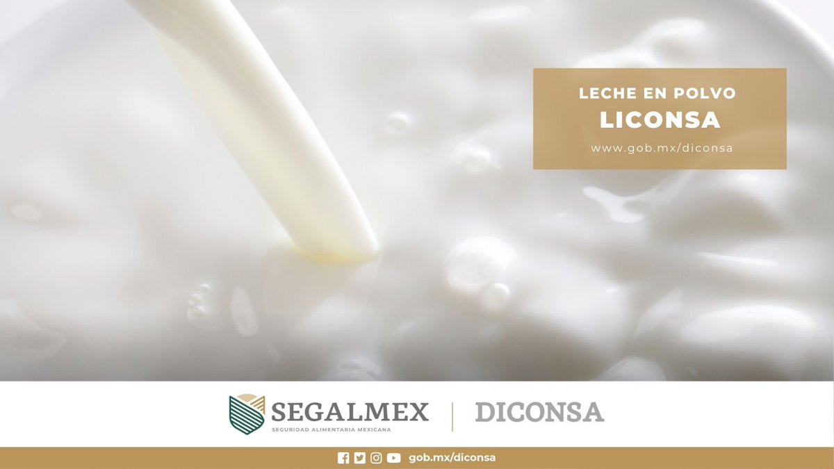 SegalmexDiconsa's tweet photo. #NutriTip | Si necesitamos una mayor cantidad de nutrientes, se puede aumentar la dosis de leche en polvo añadida al vaso de agua y tomar un vaso de leche aún más concentrado. https://t.co/CvE3jOrAc0