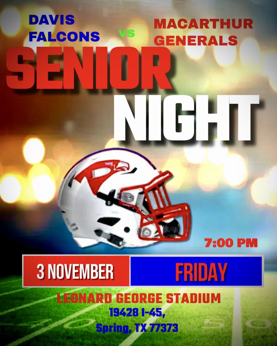 Join us this Friday as we take on the MacArthur Generals!

Senior Night @ Leonard George Stadium - 7 PM. 

#BOD #BBB