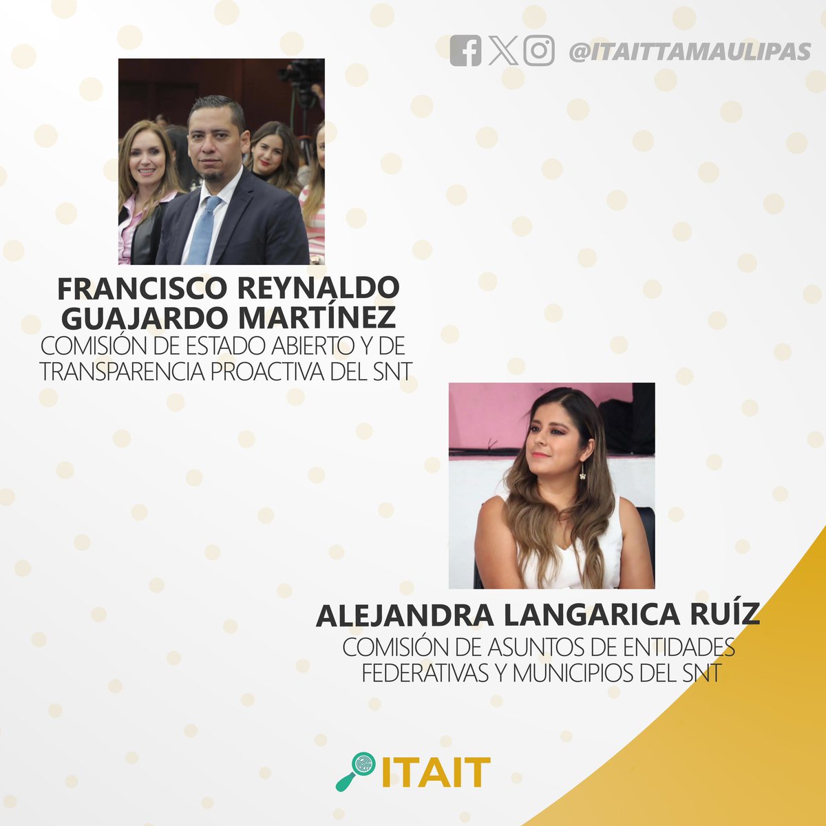 👏🏼 | Felicitamos por los recientes nombramientos a las y los Comisionados que llevarán las <a href="/CoordGaranteSNT/">Coordinación de los Organismos Garantes del SNT</a>; confiamos en que, desde el trabajo conjunto entre pares locales, hasta la coordinación nacional, se consolidará un México transparente. 

#PorUnTamaulipasTransparente