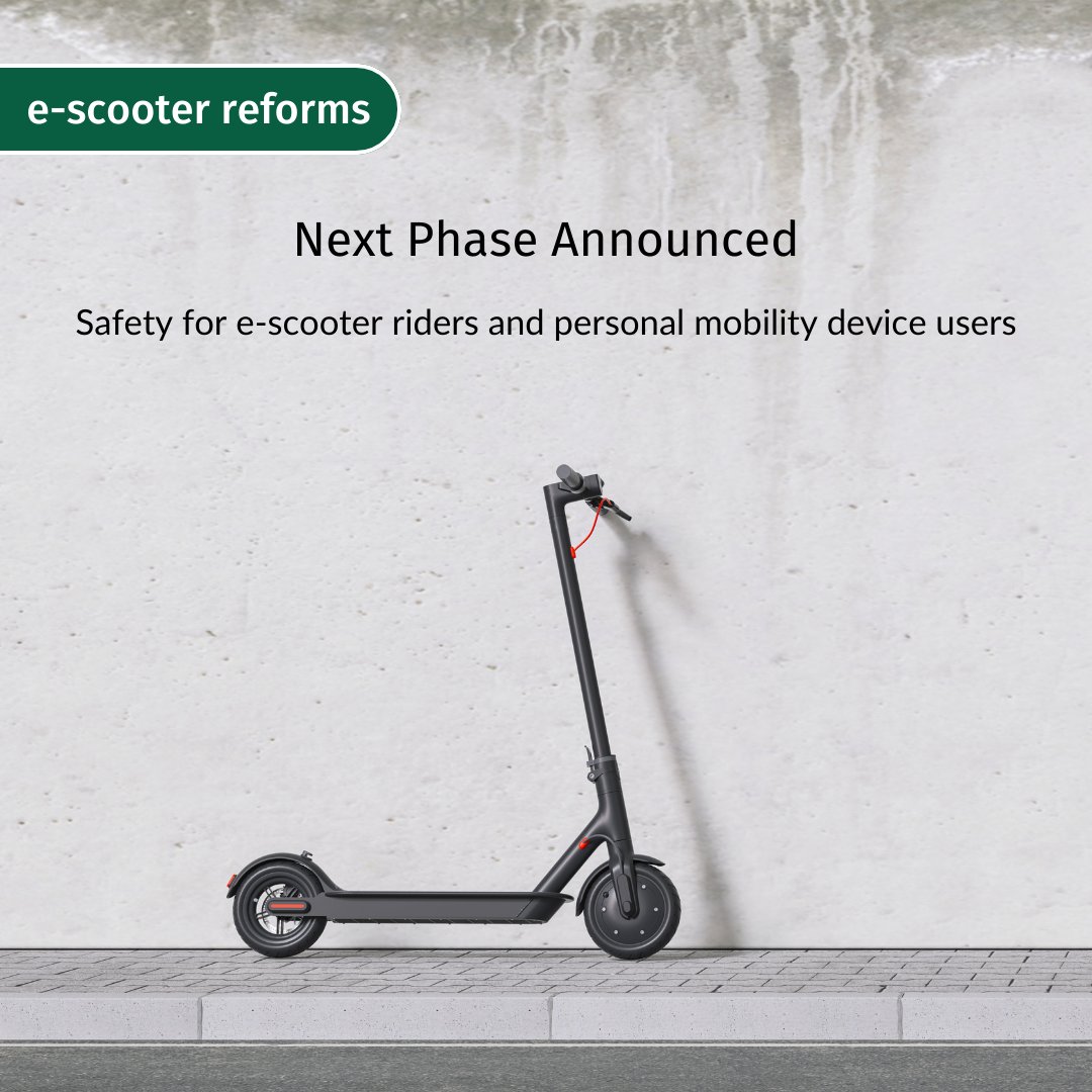 Attention e-scooter & Personal Mobility Devices (PMD) riders! 🛴 
Proposed new laws for #SaferMobility are on the horizon.  
Stay informed: 
🚦Careless riding on footpaths, bike paths, and shared paths will be an offence.   #eScooterSafety #NewRoadRules