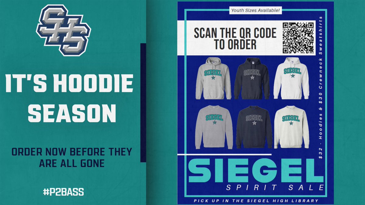 <a href="/Siegel_Nation/">The Nati❌n</a> and <a href="/SiegelHighStars/">Siegel High School</a>
IT'S HOODIE SEASON!

Click the link below to order your Siegel Sweatshirt for this winter. 
Don't get left out in the cold this year, get yours today!

Hoodie and Crew Neck Available in Adult and Youth Sizes. 

tinyurl.com/5vtuzjap