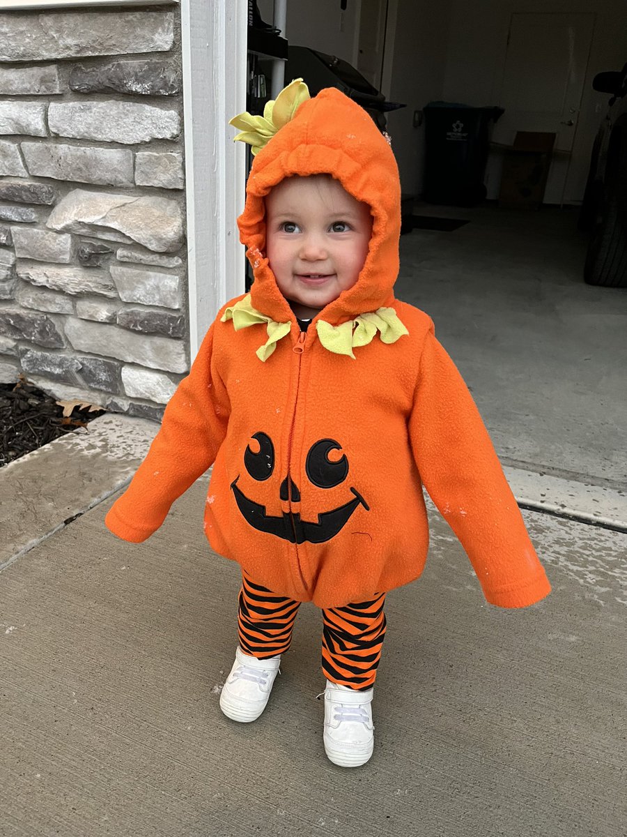 Someone really enjoyed Halloween and the snow!