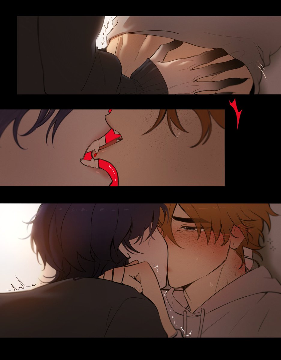vampire kiss 🩸 #chiscara