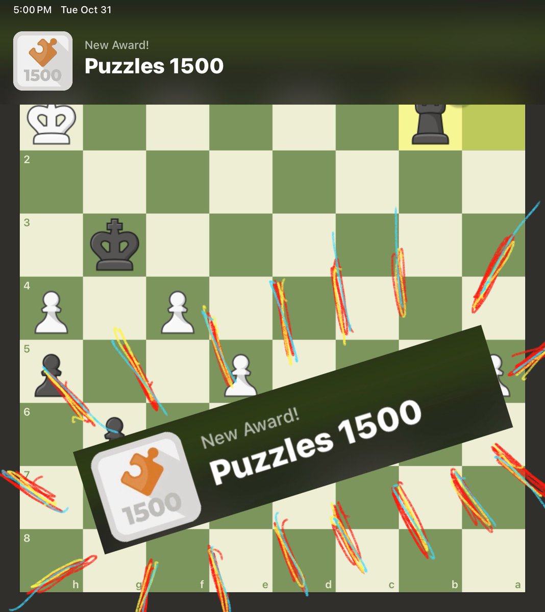 JoshuaZehner's tweet photo. I hit my next milestone on @chesscom!

(Good thing I caught a screen grab!  Immediately following this, I attempted another puzzle, dropped 3 points and am currently sitting at 1497.  I’ll pick it back up, tomorrow.)

#Chess #chess #goal https://t.co/cOsBO8pdoi