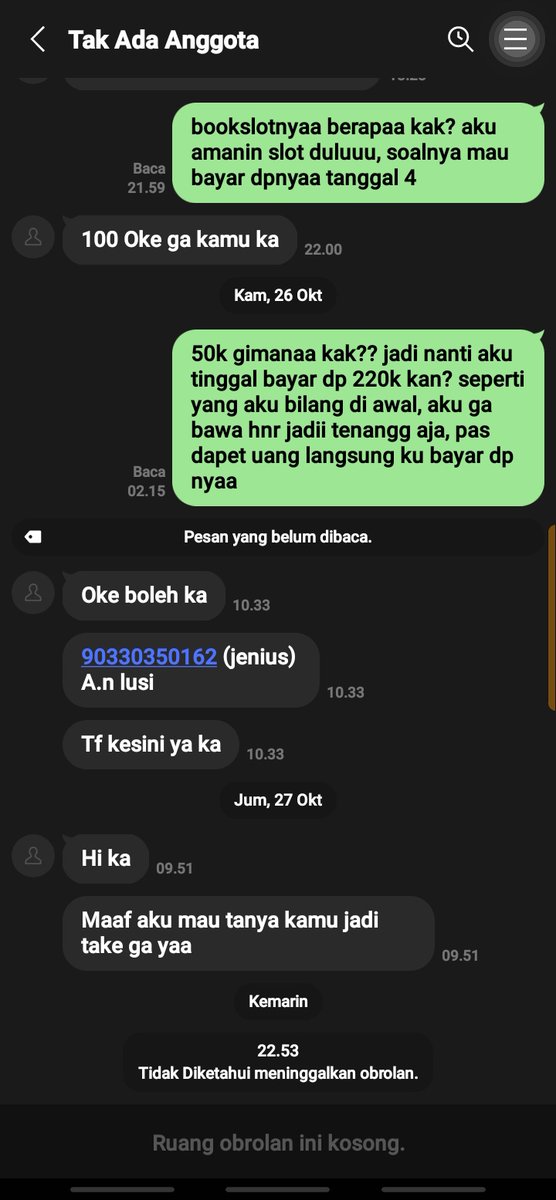 riwouou's tweet photo. @namilllera @hangyubinz @yujiniiiieeee mjb kakkk, aku juga sempet ditawarin samaa dia kakk, tapi aku diemin aja pas dia kirim no rek, soalnya dipikir pikir dia tuh sus bgtt, aku juga ada tanya sama beberapa mutualanku, &amp;&amp; kata mereka emang sus parah :(( https://t.co/ES8tymXFJC