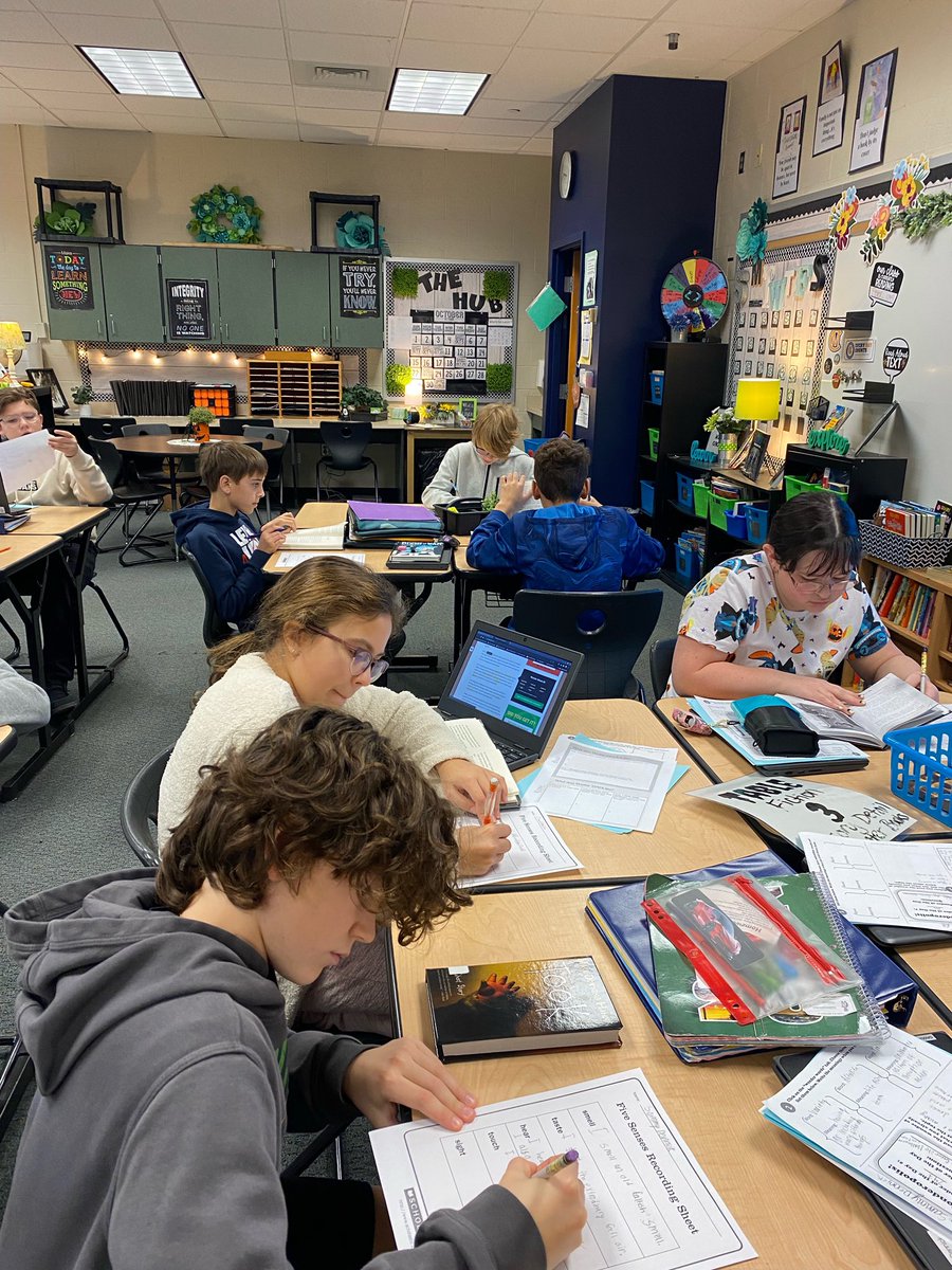 CharRinehart's tweet photo. Reading and writing were integrated today when #teamintrepid students applied their knowledge of characterization and sensory details from @Amplify units 1 and 2 in some fall themed activities. @TeamNSIS @canon_mac https://t.co/xm3M7WAeaf
