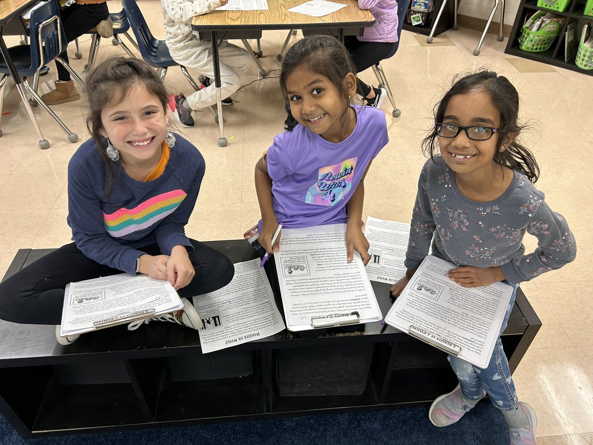 Our team chose the name “Monster Learners” this year because they always give a monster-sized effort in their learning! Today was a “Monster Day” where they multiplied monsters, read about the Loch Ness Monster, and wrote descriptive paragraphs about monsters they created!