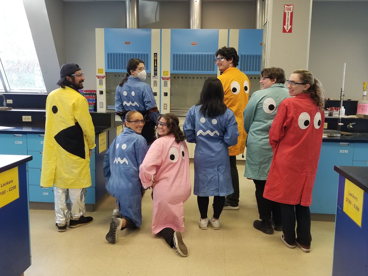 The  <a href="/ConceptsChemDal/">First-Year Chem@Dal</a> Lab Team, bringing some Halloween fun to laboratory today!