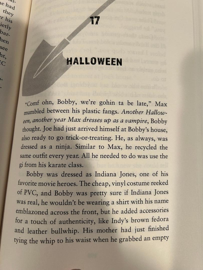 Halloween 2023 (First pic is my annual jack-o-lantern, and second is the start of a Halloween-themed chapter in my new novel Déjà View: A Kid Nightmare.)
#Halloween #Boo #Pumpkins #Bookstagram #1980s #80sNostalgia #1980sNostalgia #GenX #ComingOfAgeFiction #SciFi #YoungAdult