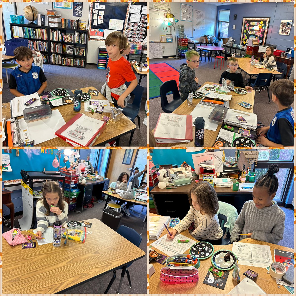 instruct2learn's tweet image. How do you survive Halloween on a school day? Afternoon sugar rushes, Halloween logic puzzles, and words within words-  corn maze edition. Love these 3rd graders! #SOARon #lovetothinkhere @VaughanRockets @CobbAlp