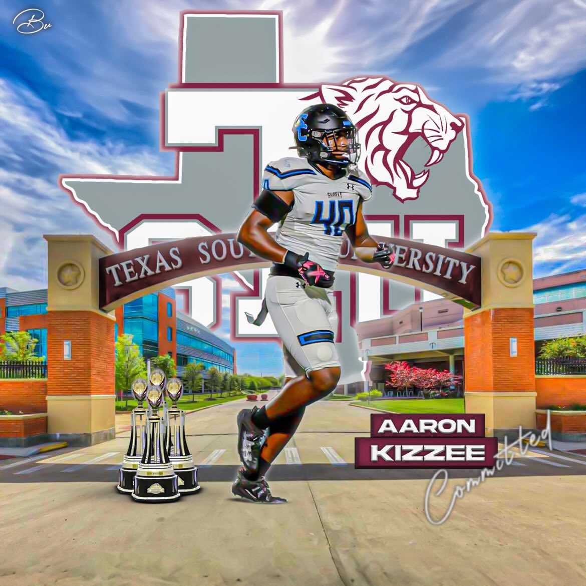 After great conversations with <a href="/CoachDxMathews/">Derrick Mathews</a> and <a href="/CoachMckinney3/">Clarence McKinney</a>, I’m announcing that I will be committing to Texas Southern University 🐅. #AGTG #HCville <a href="/SCSharkFootball/">ShadowCreekFootball</a> <a href="/DonnieBaggs_/">#HCville</a>
