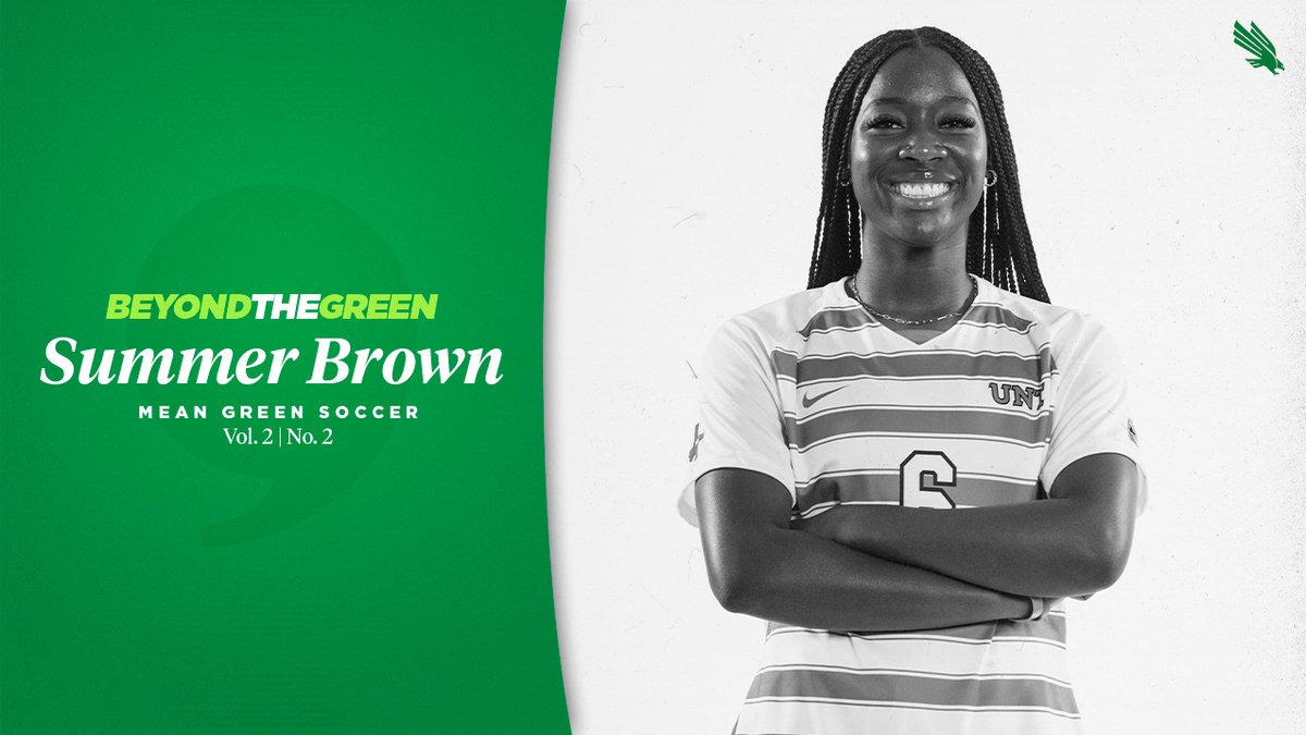MeanGreenSports's tweet photo. "It’s an incredible feeling to see my hard work paying off and to have my coaches and teammates believe in me."

@MeanGreenSoccer's Summer Brown tells her UNT story in the latest Beyond The Green ➡️ https://t.co/c4aimUb3SZ

#GMG 🟢🦅