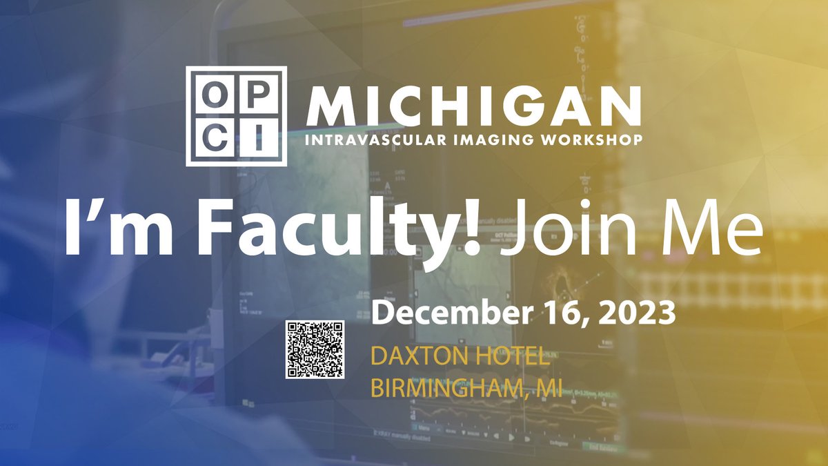 Apply now to gain practical approaches through hands-on training to integrate imaging into your daily practice. Don't miss out, see you there! opci.events/michigan @DrAmirKaki @RyanMadderMD @d_sukul @drallenj @ESHLOF @ziadalinyc