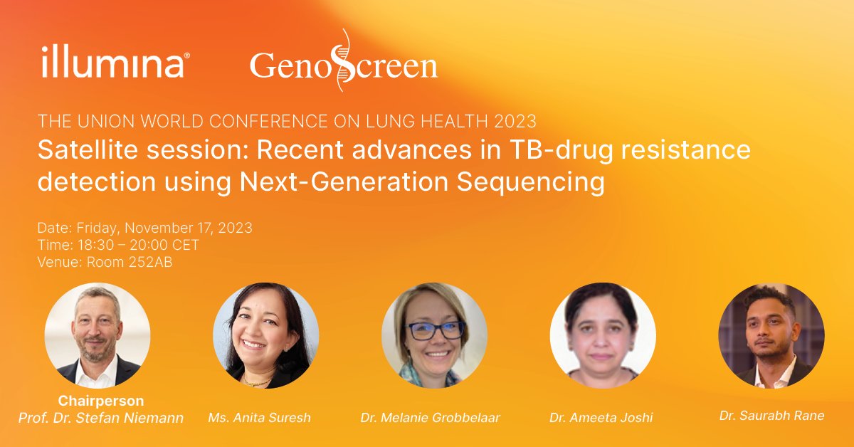 JaniceTeo7's tweet photo. Join our global tuberculosis expert panel for a roundtable discussion at World Conference on Lung Health 2023 #UnionConf2023 and explore the transformative impact of NGS on TB drug resistance detection #YesWeCanEndTB #EndTB https://t.co/14ThCch6G9