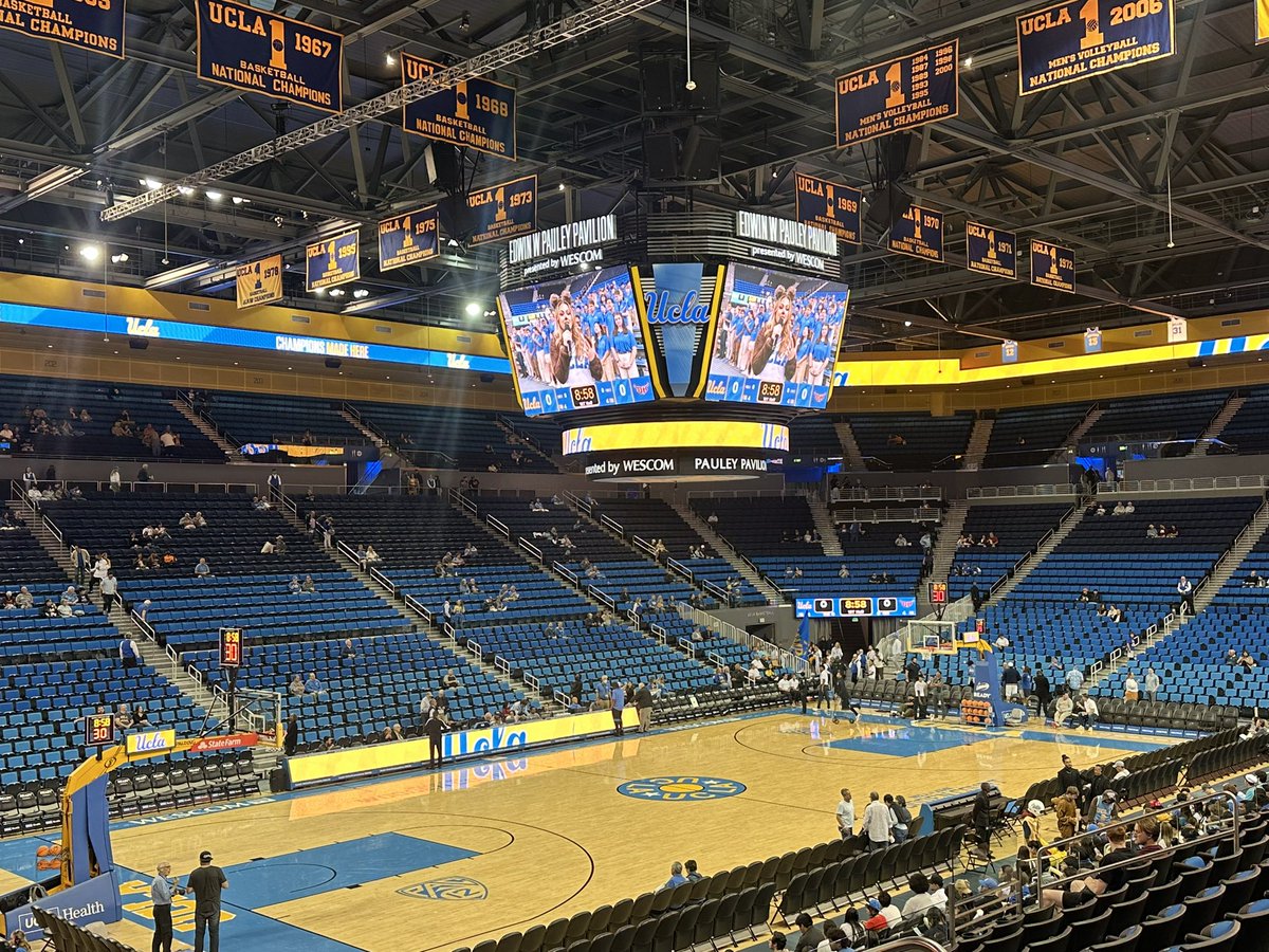 Here at Pauley Pavilion to keep tabs on some locals