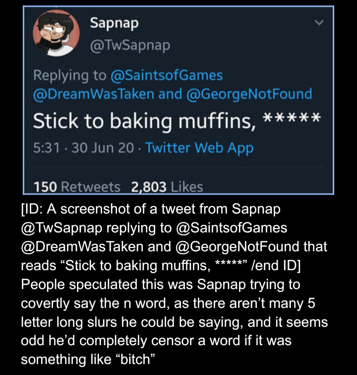 simpitus's tweet photo. the quote is "stick to baking muffins, FUCKO" btw (my friend send me this on disc and i got so pissed ab it like bro im not racist i was quoting collin smoke-) -sap https://t.co/yrp6q5540i