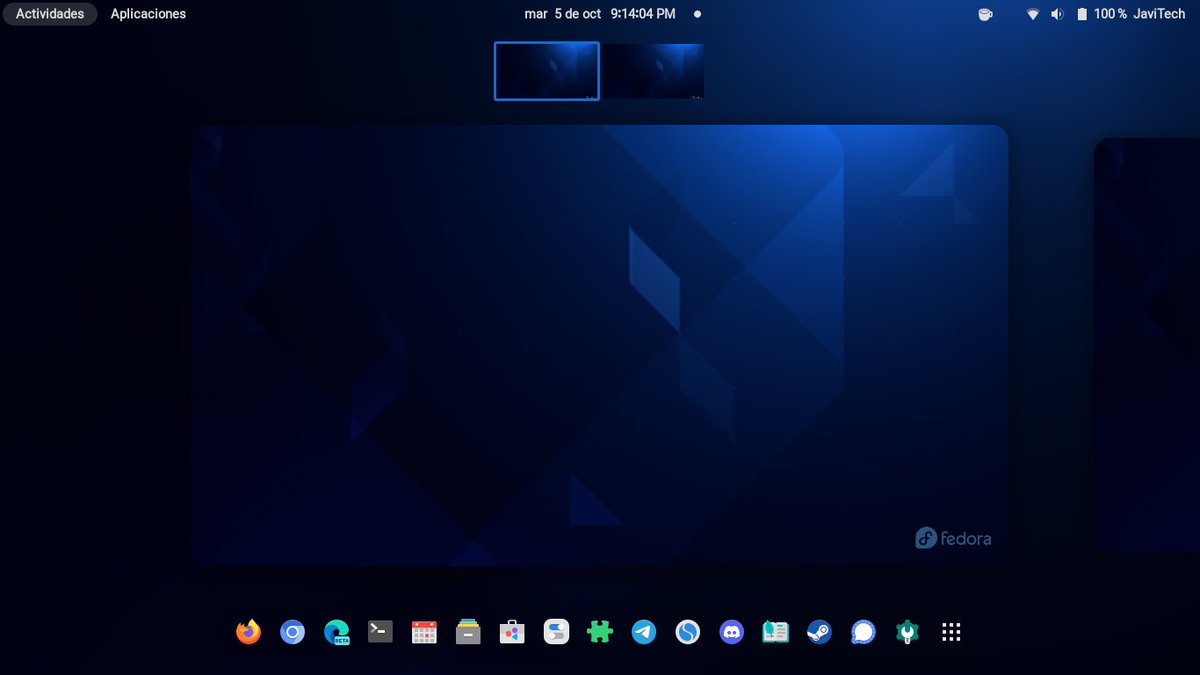 4Sentinell's tweet image. #Windows11 parece que va muy bien, pero no pueden negar... que hermosa se ve #FedoraLinux. Me encanta