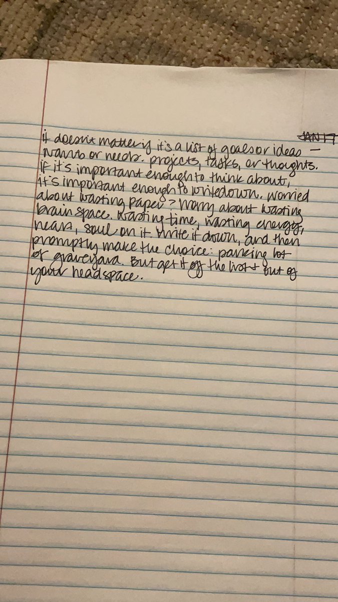 Journaling. I just go where it takes me.