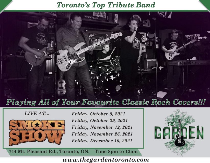 <a href="/thegardenTOR/">The Garden Toronto</a> is excited to be playing at Smokeshow BBQ and Brew (744 Mt. Pleasant Rd), this Friday, Oct 8.  Show starts at 8pm!
